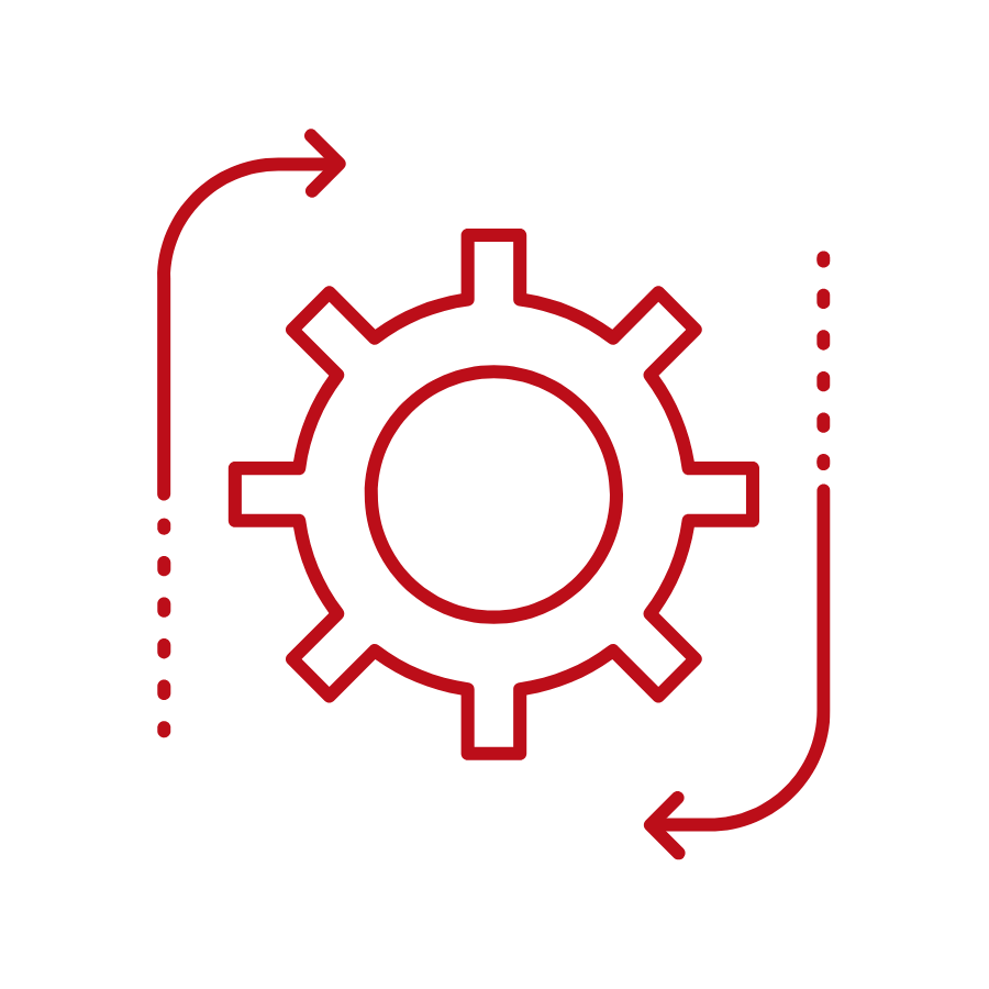 Head with gears inside